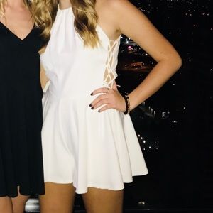 White Gianni Bini Romper - Backless Size Small